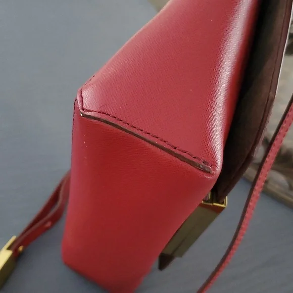 J. Crew Claremont Leather Crossbody bag in Desert Red